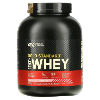 Optimum Nutrition Gold Standard 100% Whey Delicious Strawberry Protein Powder 5Lbs