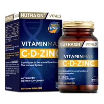 Nutraxin Vitals Vitamin Max C+D+Zinc 60 Tablets