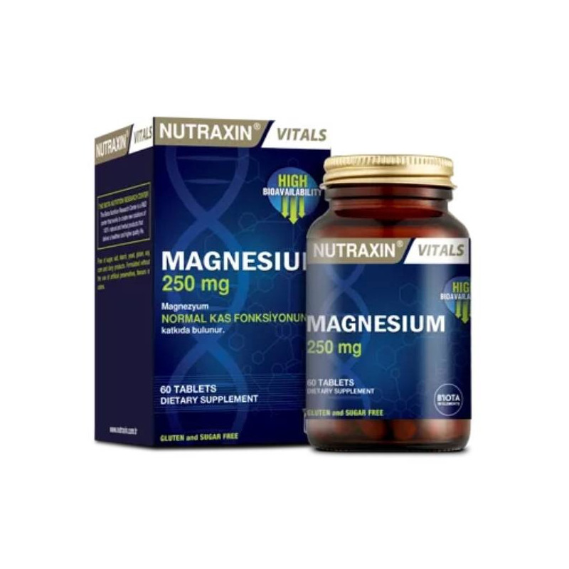 Nutraxin Vitals Magnesium 250Mg 60 Tablets
