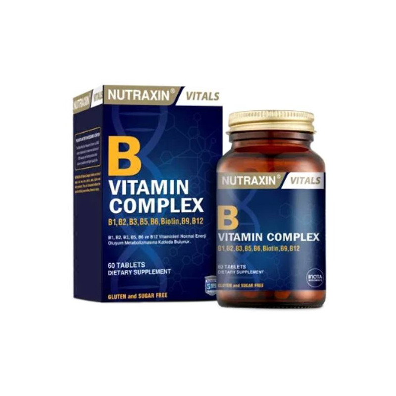 Nutraxin Vitals Vitamin B-Complex 60 Tablets