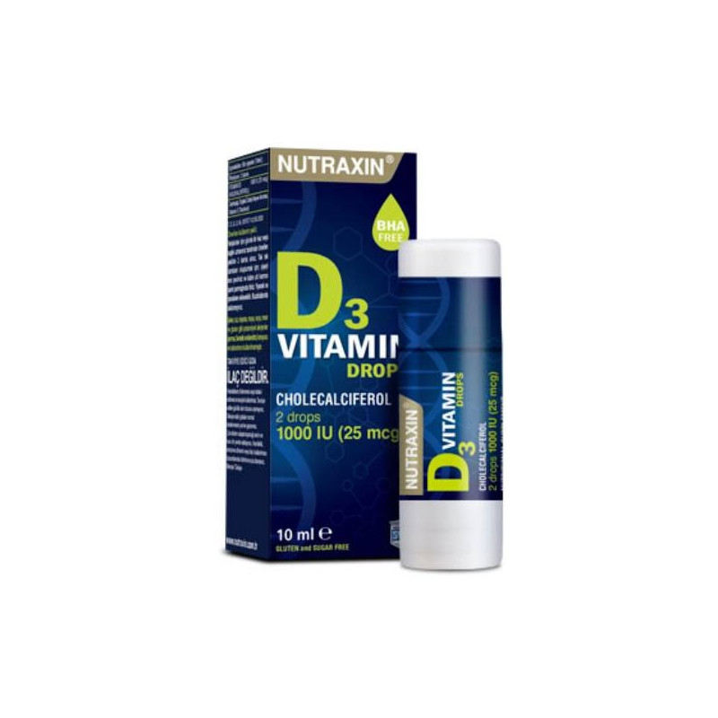 Nutraxin Vitamin D3 1000Iu (25Mcg) Drops 10Ml