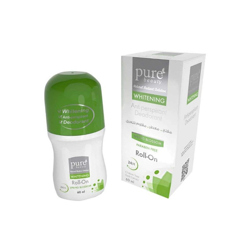 Pure Beauty White Anti Perspirant Firm Roll-On Q10 Serum Spring Breeze 50Ml