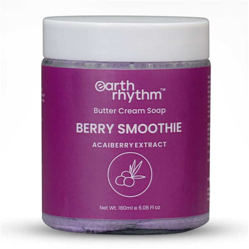 Earth Rhythm Butter Cream Soap Berry Smoothie 180Gm