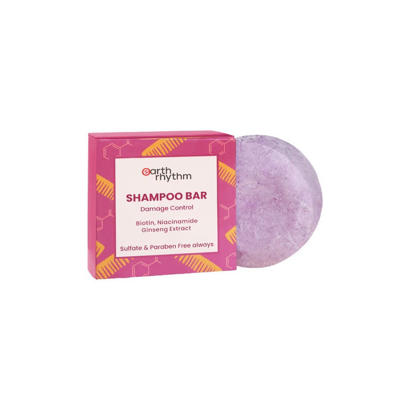 Earth Rhythm Shampoo Bar Biotin Niacinamide & Ginseng Extract 80Gm