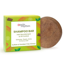 Earth Rhythm Shampoo Bar Shikakai Reetha Amla & Curry Leaf Tin 80Gm