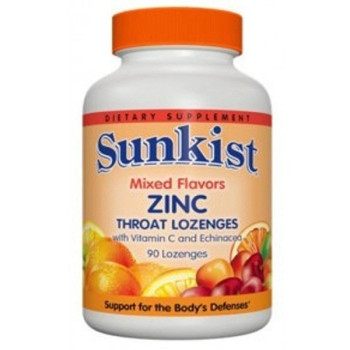 Webber Naturals Sunkist Zinc Lozenges Echinacea Mixed Fruit 90S
