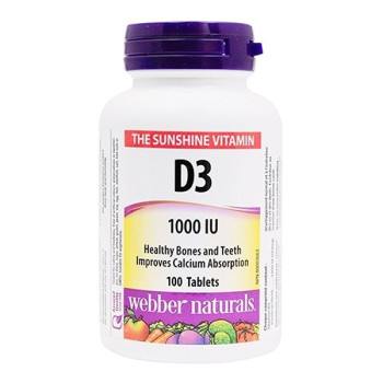 Webber Naturals Vitamin D3 1000iu Chewable Tablet 100s
