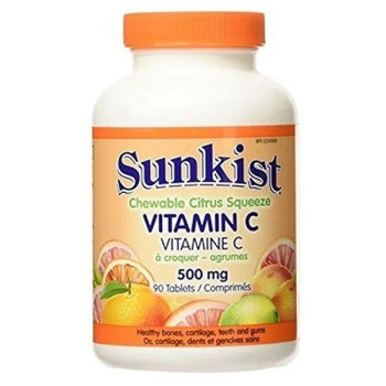 Webber Naturals Sunkist Vitamin C 500Mg Chewable Tablet Citrus 90S
