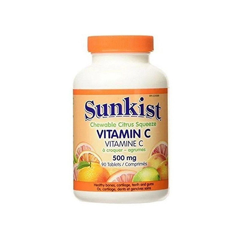 Webber Naturals Sunkist Vitamin C 500Mg Chewable Tablet Citrus 90S