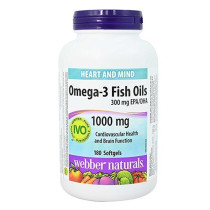 Webber Naturals Omega 3 Salmon & Fish Oils Softgels 1000Mg 180s