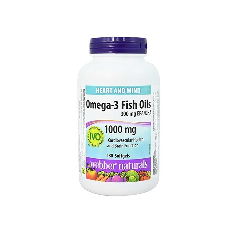 Webber Naturals Omega 3 Salmon & Fish Oils Softgels 1000Mg 180s