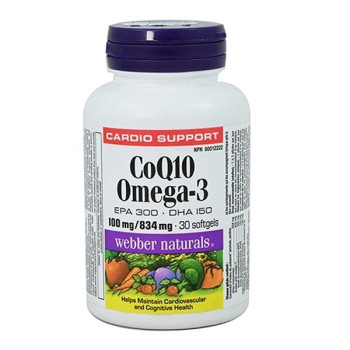 Webber Naturals Coq 10 Omega 3 100/834 Softgels 30s