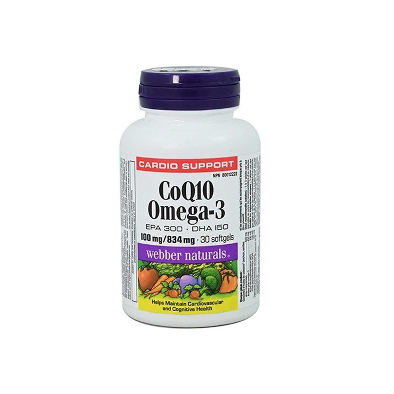 Webber Naturals Coq 10 Omega 3 100/834 Softgels 30s