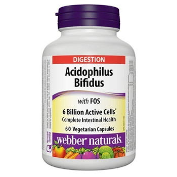 Webber Naturals Acidophilus Bifidus 60 Vegetarian Capsules