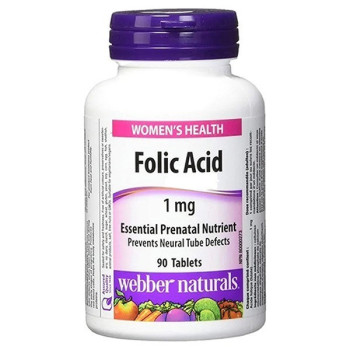Webber Naturals Folic Acid 1 Mg Tablets 90s