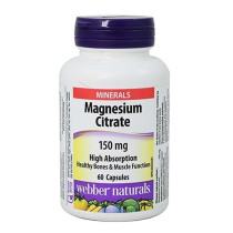Webber Naturals Magnesium Citrate 150Mg Capsules 60s