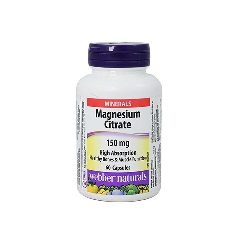 Webber Naturals Magnesium Citrate 150Mg Capsules 60s