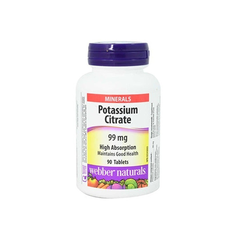 Webber Naturals Potassium Citrate 99Mg Tablets 90s