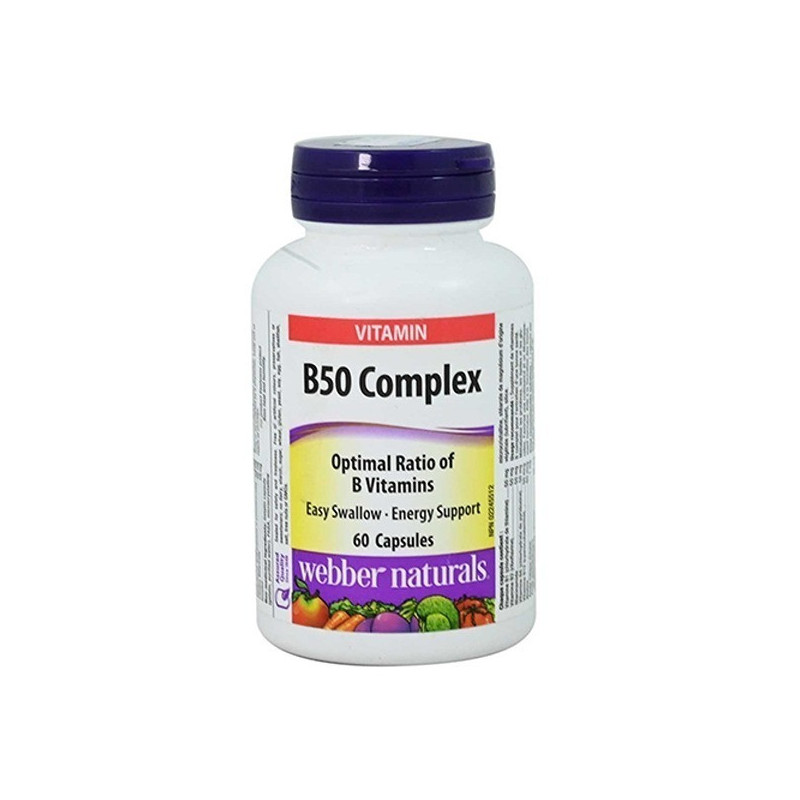 Webber Naturals B50 Complex B-Vitamins Capsules 60s