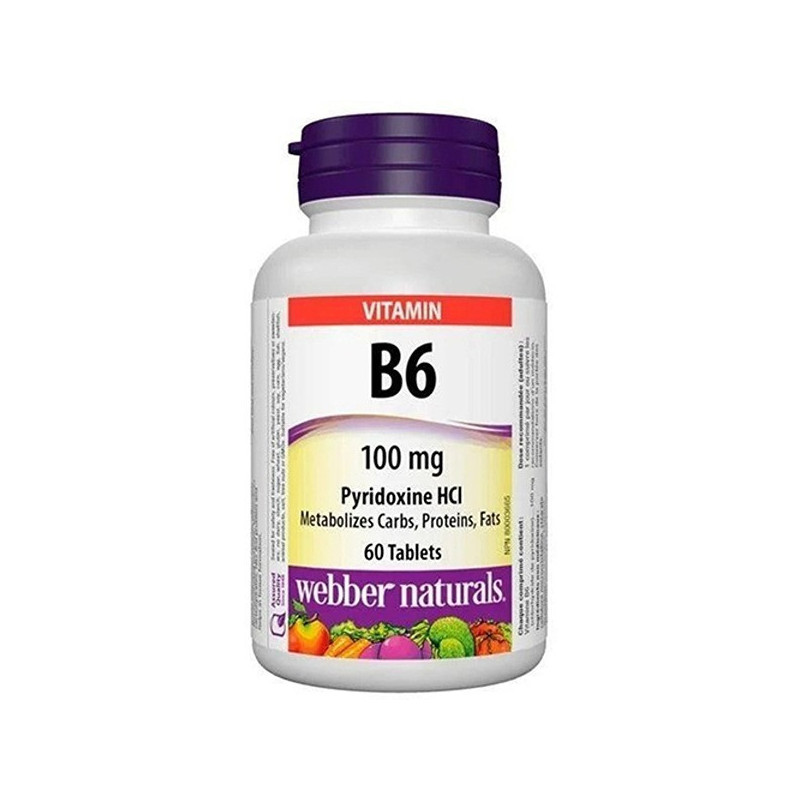 Webber Naturals Vitamin B-6 100Mg Capsules 60S
