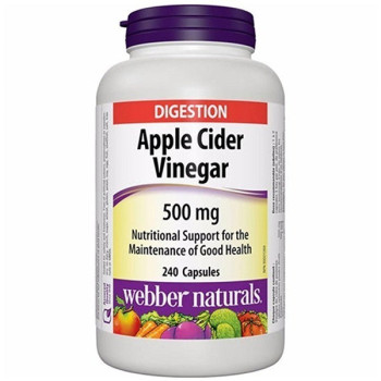 Webber Naturals Apple Cider Vinegar 500Mg 240 Capsules