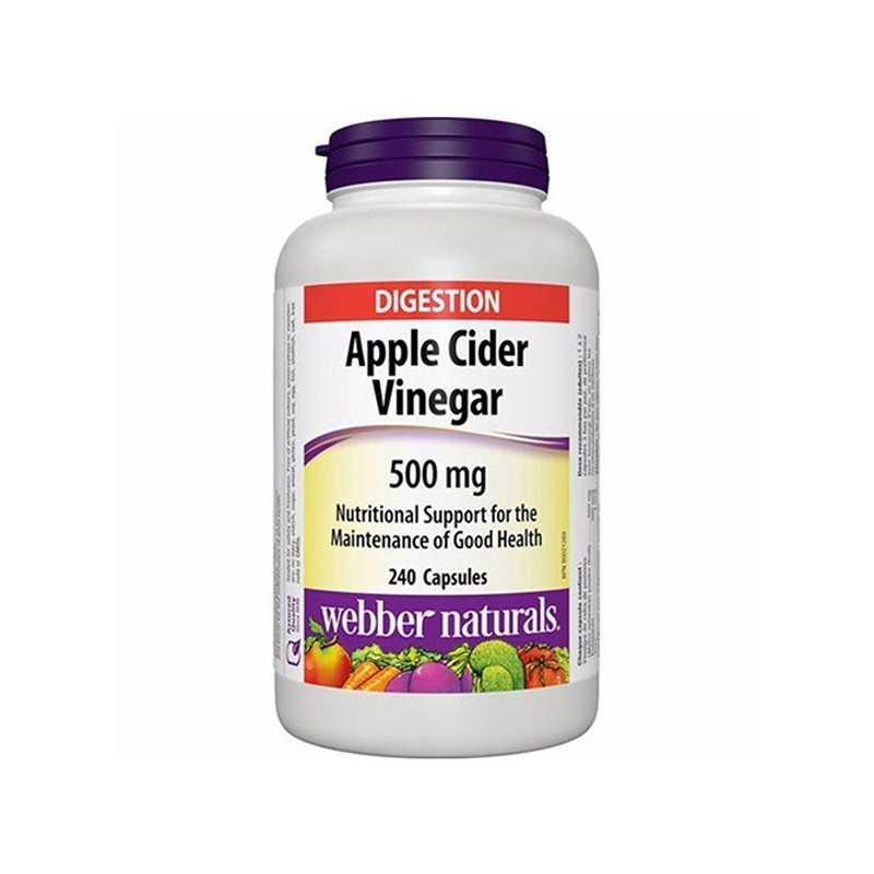 Webber Naturals Apple Cider Vinegar 500Mg 240 Capsules