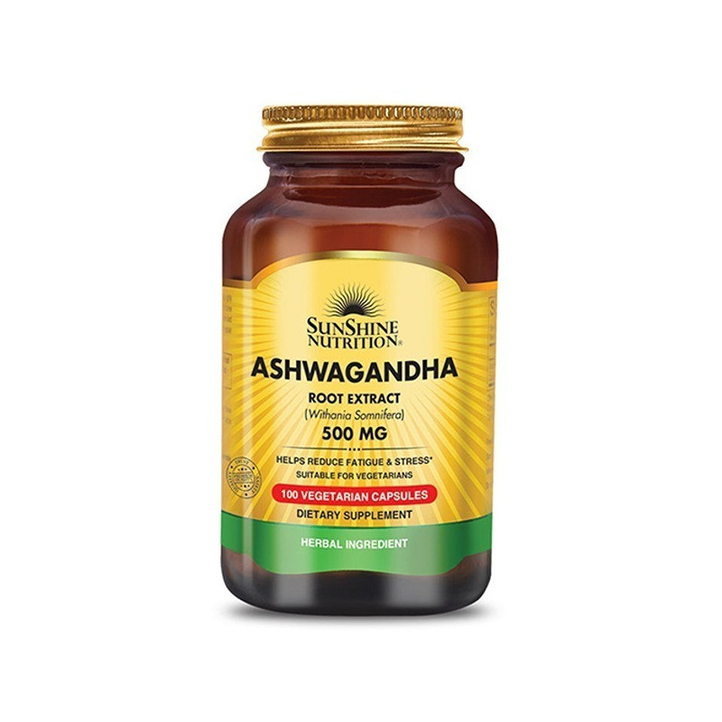 Sunshine Nutrition Ashwagandha 500Mg Veg Capsules 100S