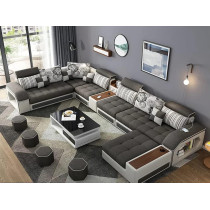 Living Room Furniture Sofa Set modern couch, lounge suite luxury sofa set design modern sofa living room furniture (White And Brown)