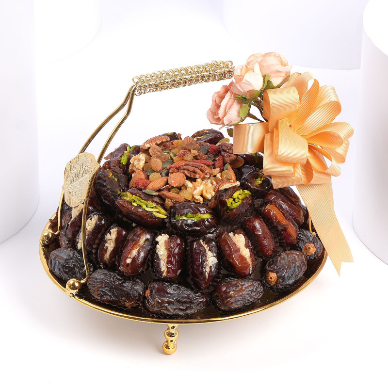 Premium Platter Of Dates And Dry Fruits