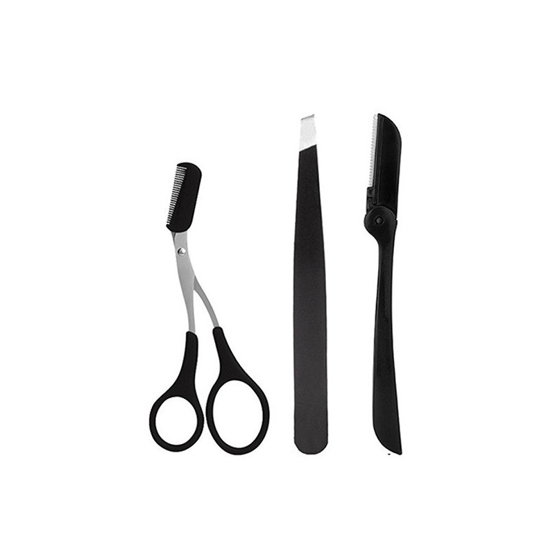 Docare Eyebrow Razor Kit 3 Piece Set