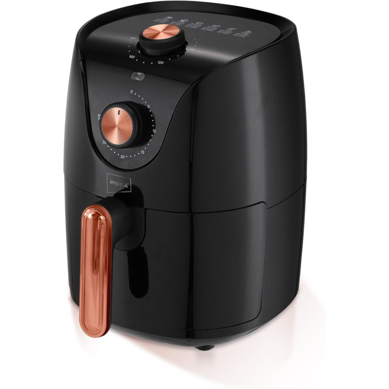 Impex 2.5 Litre Air Fryer - Temperature Control 80 Degree C-200 Degree C, Timer 30 Mins with 2 Year Warranty-Black (AF 4302)
