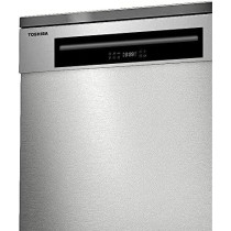 Toshiba 14 Place Setting, 6 Programs Free Standing Dishwasher with Dual Wash Zone, DW14F1(S) Silver