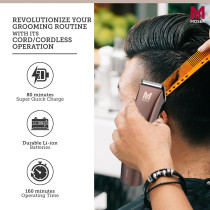 Moser 1888-0151 Li+Pro2 Professional Cordcordless Hair Clipper, Deep Metallic Burgundy, 120G