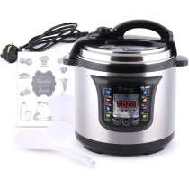 Palson Electric Pressure Cooker 8 Litter Capacity Ultra-Fast Steam Cooking Dimensions- ‎32 x 33 x 35 Cm (1200 Watts) Silver Color Model-30997