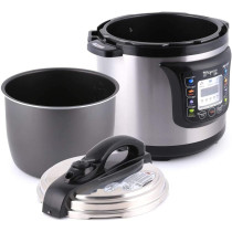 Palson Electric Pressure Cooker 8 Litter Capacity Ultra-Fast Steam Cooking Dimensions- ‎32 x 33 x 35 Cm (1200 Watts) Silver Color Model-30997