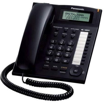 Panasonic KX-TS880B Single-Line Corded Integrated Phone System With 10 One-Touch Dialer Stations (Black)