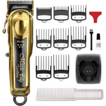 Wahl 5 Star Cordless Magic Clip In Gold, Professional Hair Clippers, Pro Haircutting Kit, Clippers For Blunt Cuts, Adjustable Taper Lever, Crunch Blade, Cordless, Lightweight, Barbers Supplies