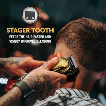Wahl 5 Star Cordless Magic Clip In Gold, Professional Hair Clippers, Pro Haircutting Kit, Clippers For Blunt Cuts, Adjustable Taper Lever, Crunch Blade, Cordless, Lightweight, Barbers Supplies