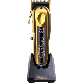 Wahl Professional 5 Star Gold Cordless Magic Clip Hair Clipper With 100+ Minute Run Time For Professional Barbers And Stylists - Model 8148-700