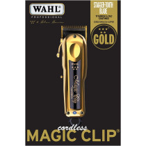 Wahl Professional 5 Star Gold Cordless Magic Clip Hair Clipper With 100+ Minute Run Time For Professional Barbers And Stylists - Model 8148-700