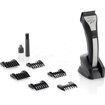 Moser 1877 0150 + 3615 0052, Chrom 2 Style Professional Hair Clipper, Cord/Cordless Operation + Mobile Rechargeable Shaver, Black, Small