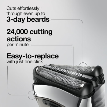 Braun Series 3, 32S Foil and Cutter Replacement Head, Compatible With Models 3000S, 3010S, 3040S, 3050Cc, 3070Cc, 3080S, 3090Cc