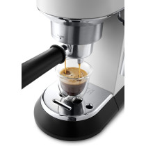 De'Longhi Dedica Pump Espresso Manual Coffee Machine Cappuccino, Latte Macchiato With Milk Frother Thermo Block Heating System For Accurate Temperature Easy To Clean EC685.W (White)