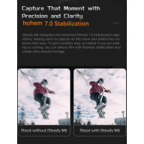 Hohem Isteady M6 Kit Smartphone Gimbal Stabilizer 3-Axis With Magnetic Fill Light/Ai Tracking Sensor For Iphone Android With 0.91-Inch Oled Display Max Payload 400G 2023 Upgraded
