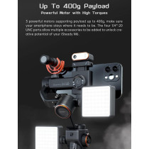 Hohem Isteady M6 Kit Smartphone Gimbal Stabilizer 3-Axis With Magnetic Fill Light/Ai Tracking Sensor For Iphone Android With 0.91-Inch Oled Display Max Payload 400G 2023 Upgraded