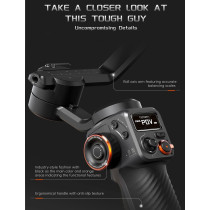 Hohem Isteady M6 Kit Smartphone Gimbal Stabilizer 3-Axis With Magnetic Fill Light/Ai Tracking Sensor For Iphone Android With 0.91-Inch Oled Display Max Payload 400G 2023 Upgraded