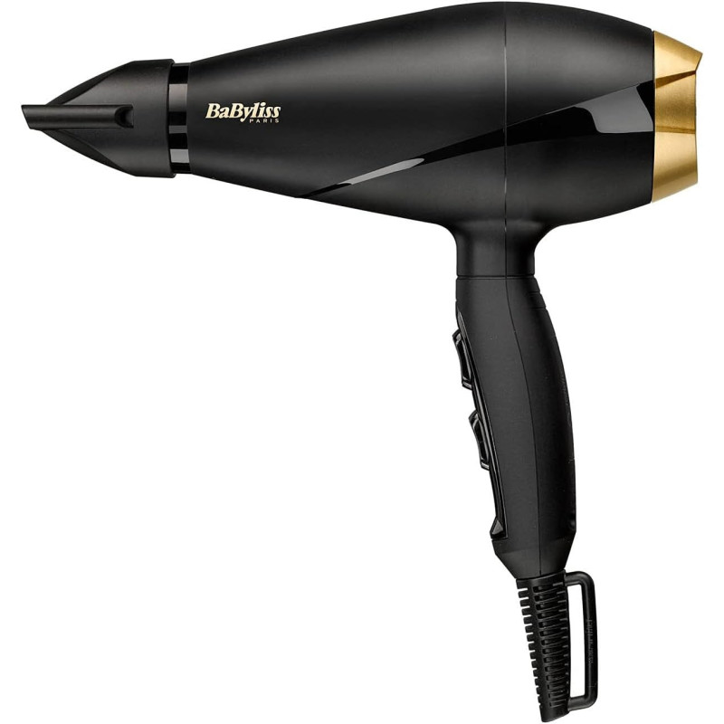 Babyliss Ac Hair Dryer 2000W Long-Life Salon Ac Motor With 2 Heat / 2 Speed Settings Plus Cold Shot 2.8M Salon Length Power Cord 100Km/Hour Air Speed, Removable Rear Filter 6704SDE(Black)