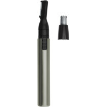 Wahl Lithium Detailer Rotating Spring Loaded Stainless Steel Cutting System For Nose, Ears, And Eyebrows With Elegant Titanium Anodised Aluminium Case - 5640-1016, Grey