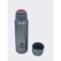 Venice Stainless Steel Vacuum Flask With Pouch (1L), Silver Colour