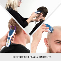 Wahl Colour Pro Cordless Clipper Kit, Soft Hairbrush Neck Duster, 12 Colour Coded Guide Combs, Hair Clippers For Men, Head Shaver, Easy Home Haircutting, Family Haircuts